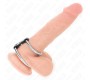 Kink Ring Power KINK - DOUBLE METAL PENIS RING 3.7 CM TO 5 CM CONNECTED BY LEATHER STRAP MODEL 2