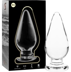 Nebula Series By Ibiza MODEL 4 ANAL PLUG BOROSILICATE GLASS CLEAR 11 CM -O- 5 CM
