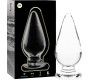 Nebula Series By Ibiza MODEL 4 ANAL PLUG BOROSILICATE GLASS CLEAR 11 CM -O- 5 CM