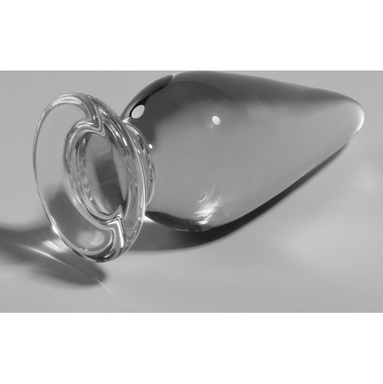 Nebula Series By Ibiza MODEL 4 ANAL PLUG BOROSILICATE GLASS CLEAR 11 CM -O- 5 CM