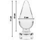 Nebula Series By Ibiza MODEL 4 ANAL PLUG BOROSILICATE GLASS CLEAR 11 CM -O- 5 CM