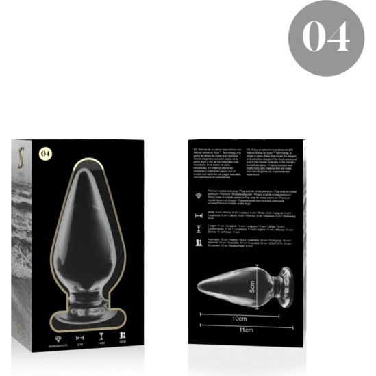 Nebula Series By Ibiza MODEL 4 ANAL PLUG BOROSILICATE GLASS CLEAR 11 CM -O- 5 CM