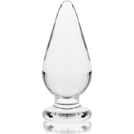 Nebula Series By Ibiza MODEL 4 ANAL PLUG BOROSILICATE GLASS CLEAR 11 CM -O- 5 CM