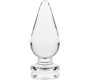Nebula Series By Ibiza MODEL 4 ANAL PLUG BOROSILICATE GLASS CLEAR 11 CM -O- 5 CM