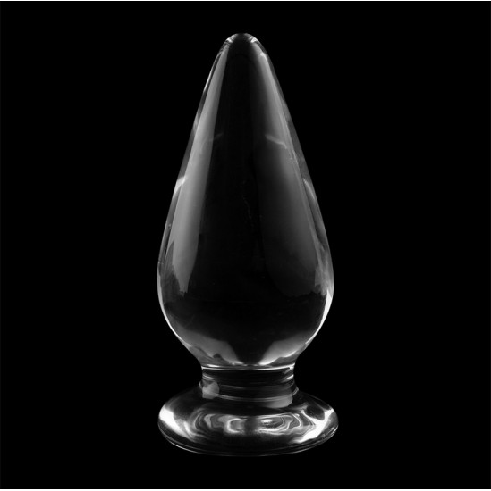 Nebula Series By Ibiza MODEL 4 ANAL PLUG BOROSILICATE GLASS CLEAR 11 CM -O- 5 CM