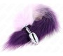 Kink Pleasure Plugs KINK - ANAL PLUG SIZE S 7 X 3 CM WITH SYNTHETIC TAIL 40 CM PURPLE
