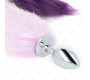 Kink Pleasure Plugs KINK - ANAL PLUG SIZE S 7 X 3 CM WITH SYNTHETIC TAIL 40 CM PURPLE