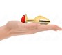 Kink Pleasure Plugs KINK - PLUG ANAL GOLD ROSE RED SIZE M