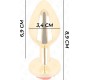 Kink Pleasure Plugs KINK - PLUG ANAL GOLD ROSE RED SIZE M