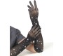 Subblime Accesories SUBBLIME - 957469SHINE TRANSPARENT GLOVES BLACK S/M
