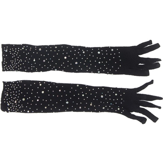 Subblime Accesories SUBBLIME - 957469SHINE TRANSPARENT GLOVES BLACK S/M