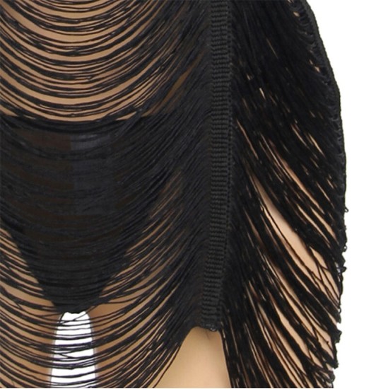 Subblime Sets SUBBLIME - 954239 STRAPPY DRESS + THONG BLACK L/XL