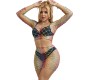 Subblime Sets SUBBLIME - 952440 2-PIECE FISHNET SET LONG SLEEVE RAINBOW ONE SIZE