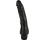 Seven Creations VINYL P-SHAPE VIBRATOR BLACK PENIS 20 CM