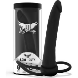 Mythology Fantasy Dildo MYTHOLOGY - COBI ONYX ANAL DILDO WITH COCK AND TESTICLE RING 13 SILICONE CM