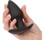 Calexotics ROCK BOTTOM PERFECT ANAL PLUG 10 VIBRATIONS SILICONE BLACK