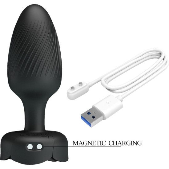 Pretty Love OSBORN ANAL PLUG WITH LED LIGHT BLACK 9.8 CM