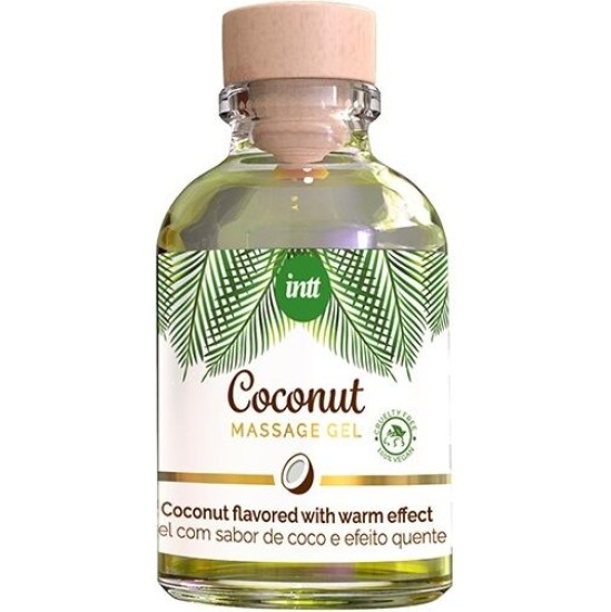Intt Vegan Line INTT - VEGAN MASSAGE GEL WITH COCONUT FLAVOR AND HEATING EFFECT