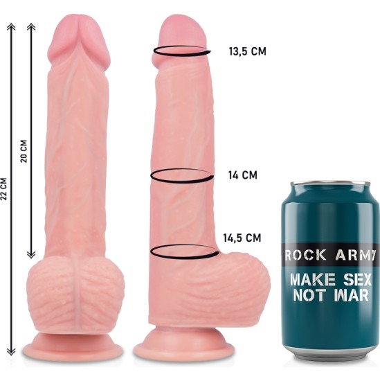 Rock Army ROCKARMY - HARNESS + LIQUID SILICONE VIBRATOR PREMIUM APACHE REMOTE CONTROL 20.5 CM -O- 4.62 CM