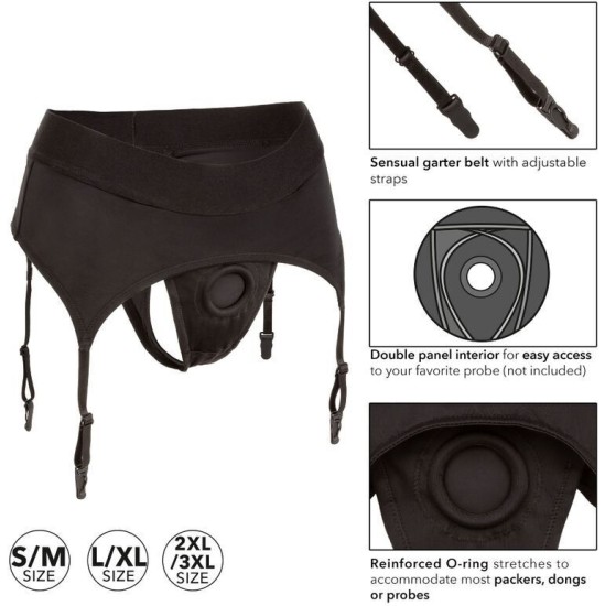 Calexotics BOUNDLESS THONG WITH GARTER S/M