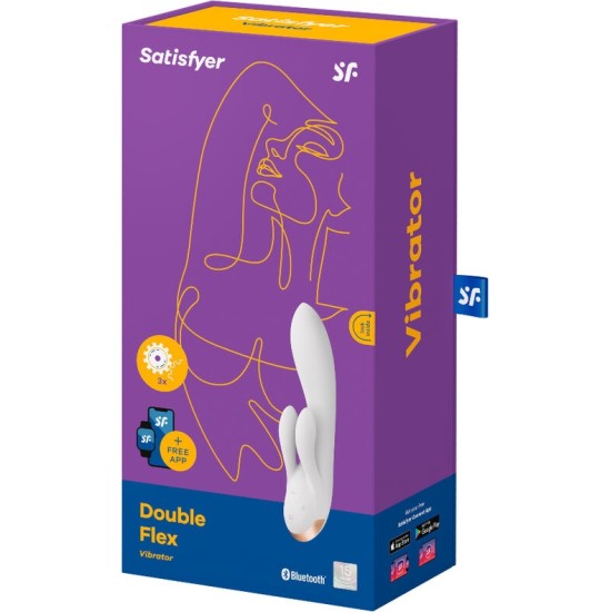 Satisfyer Connect SATISFYER - DOUBLE FLEX VIBRATOR APP WHITE