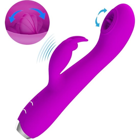 Pretty Love C-Type PRETTY LOVE - RACHEL RECHARGEABLE VIBRATOR WITH PURPLE SUCTION CUP