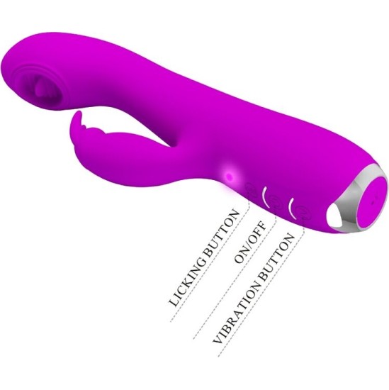 Pretty Love C-Type PRETTY LOVE - RACHEL RECHARGEABLE VIBRATOR WITH PURPLE SUCTION CUP