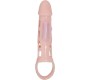Baile For Him BAILE - PENIS EXTENDER COVER WITH VIBRATION AND NATURAL STRAP 13.5 CM