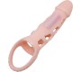 Baile For Him BAILE - PENIS EXTENDER COVER WITH VIBRATION AND NATURAL STRAP 13.5 CM