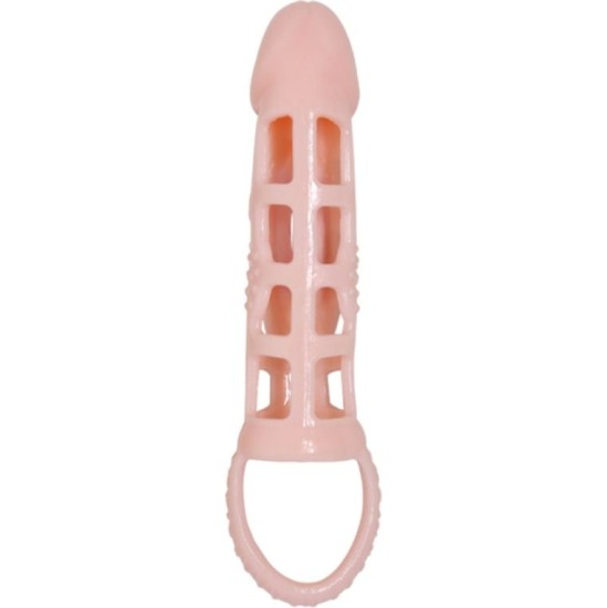 Baile For Him BAILE - PENIS EXTENDER COVER WITH VIBRATION AND NATURAL STRAP 13.5 CM