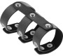 Darkness Bondage DARKNESS - ADJUSTABLE LEATHER DOUBLE PENIS AND TESTICLE RING