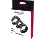 Darkness Bondage DARKNESS - ADJUSTABLE LEATHER DOUBLE PENIS AND TESTICLE RING