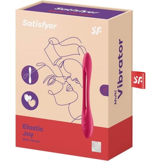 Satisfyer Vibrator SATISFYER - ELASTIC JOY MULTI VIBRATOR RED