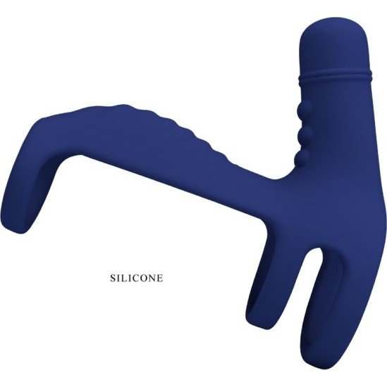 Pretty Love Male PRETTY LOVE - ELISH VIBRATING RING WITH EXTENSION BLUE