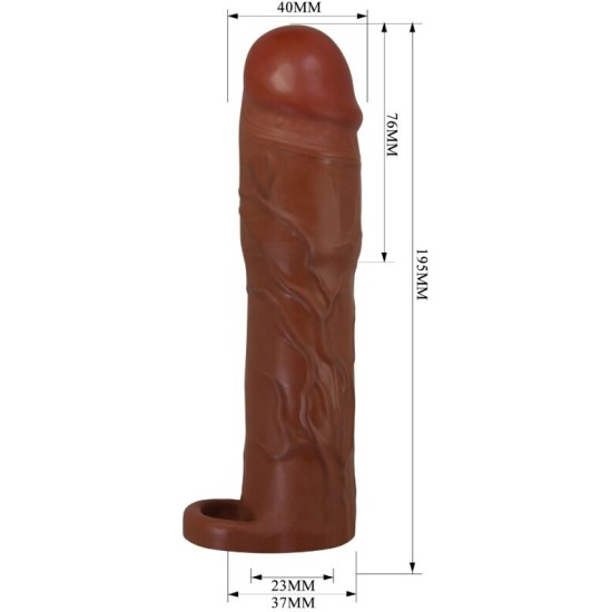 Pretty Love GERD PENIS SLEEVE WITH 7.6 CM EXTENSION MULATTO