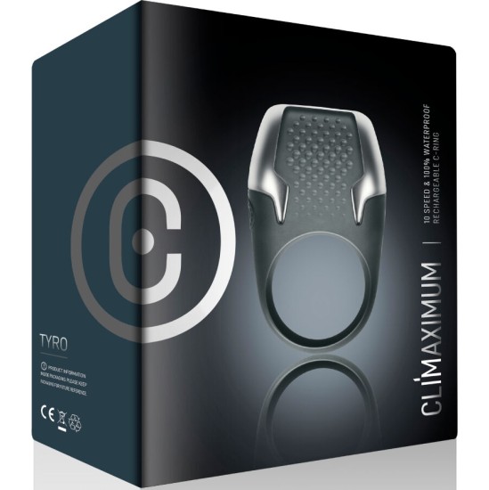 Climaximum TYRO VIBRATING COCK RING WITH LED LIGHTS