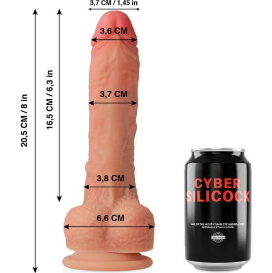 Cyber Silicock CONNOR ULTRA REALISTIC SOFT LIQUID SILICONE 20.5 CM -O- 3.7 CM