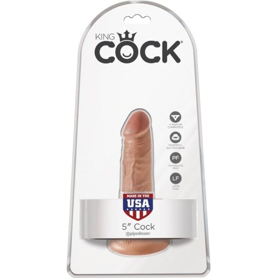 King Cock REALISTIC PENIS 12 CM CARAMEL