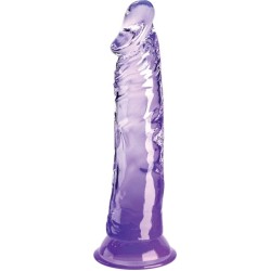 King Cock CLEAR REALISTIC PENIS 19.7 CM PURPLE