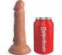 King Cock ELITE REALISTIC SILICONE DILDO 15.2 CM CARAMEL