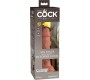 King Cock ELITE REALISTIC SILICONE DILDO 15.2 CM CARAMEL