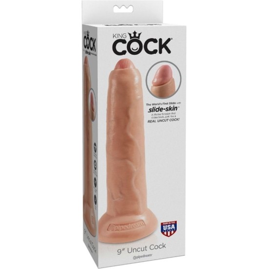 King Cock REALISTIC DILDO UNCUT FLESH 23 CM