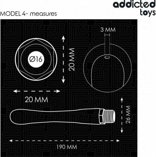 Addicted Toys ANAL CLEANER WITH UNIVERSAL ADAPTER MODEL 4