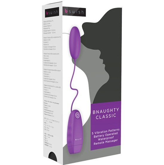 B Swish BNAUGHTY CLASSIC VIBRATING BULLET PURPLE