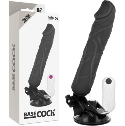 Basecock REALISTIC VIBRATOR REMOTE CONTROL BLACK 20 CM -O- 4 CM