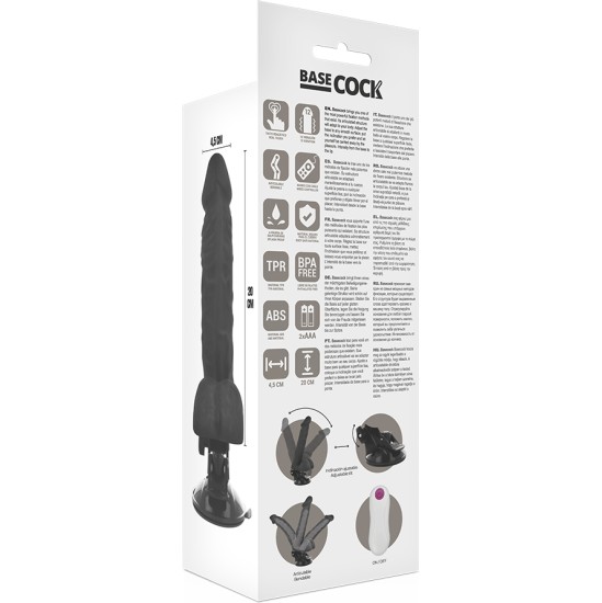 Basecock REALISTIC ARTICULABLE REMOTE CONTROL BLACK 20 CM -O- 4.5 CM
