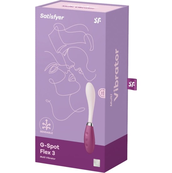Satisfyer Vibrator SATISFYER - G-SPOT FLEX 3 MULTI VIBRATOR RED