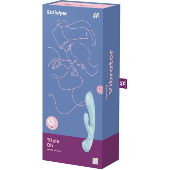Satisfyer Vibrator SATISFYER - TRIPLE OH HYBRID VIBRATION BLUE