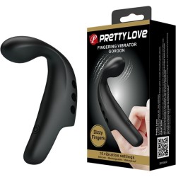 Pretty Love Flirtation PRETTY LOVE - BLACK GORGON VIBRATOR THIMBLE