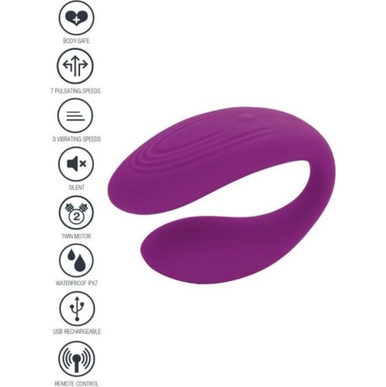 Xocoon BOUND LOVE COUPLES VIBRATOR PURPLE